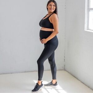 Senita Athletics Black Lux Maternity Pants Leggings Women’s Size Small Stretch